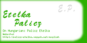 etelka palicz business card
